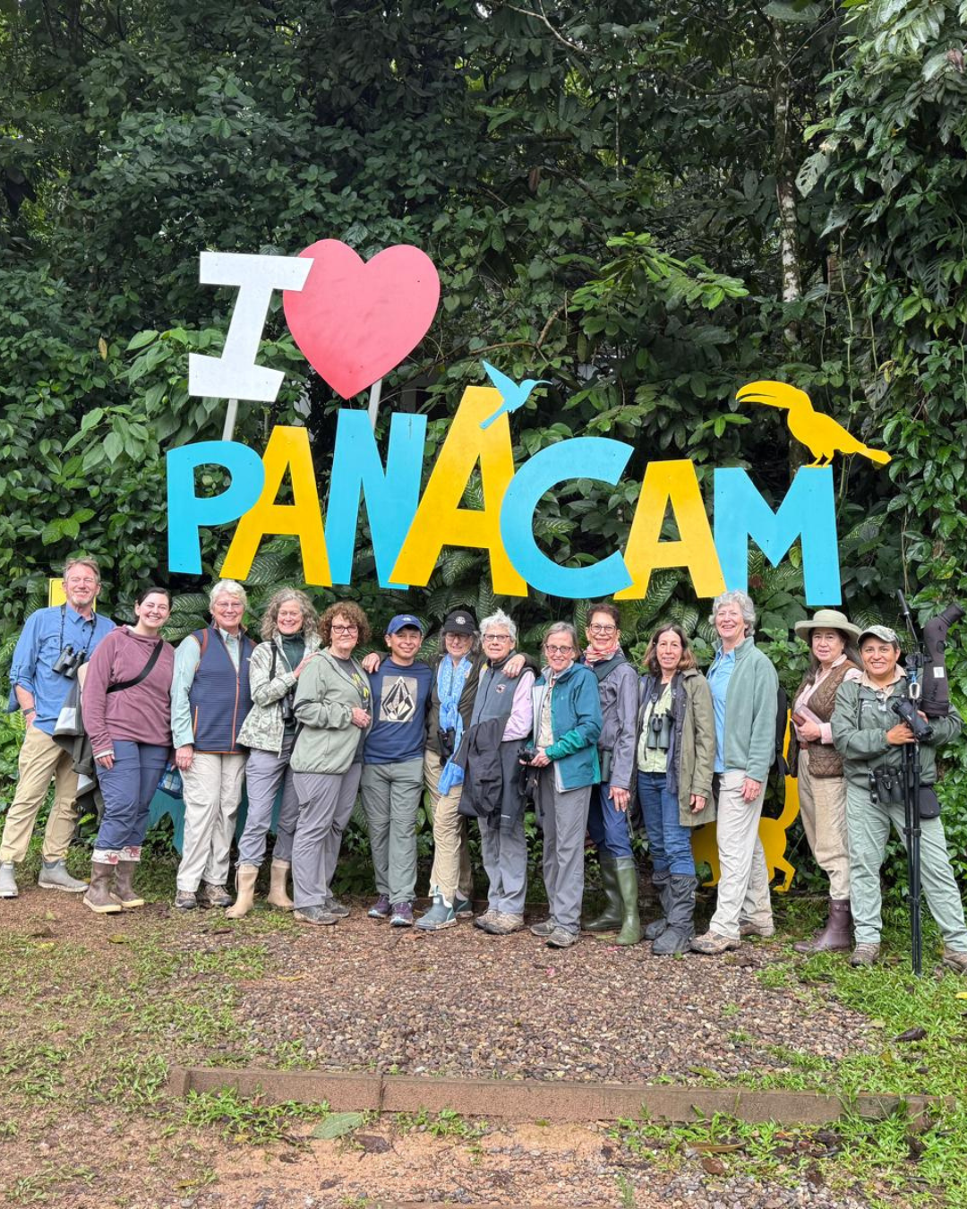 Birding group at Panacam Lodge, Honduras