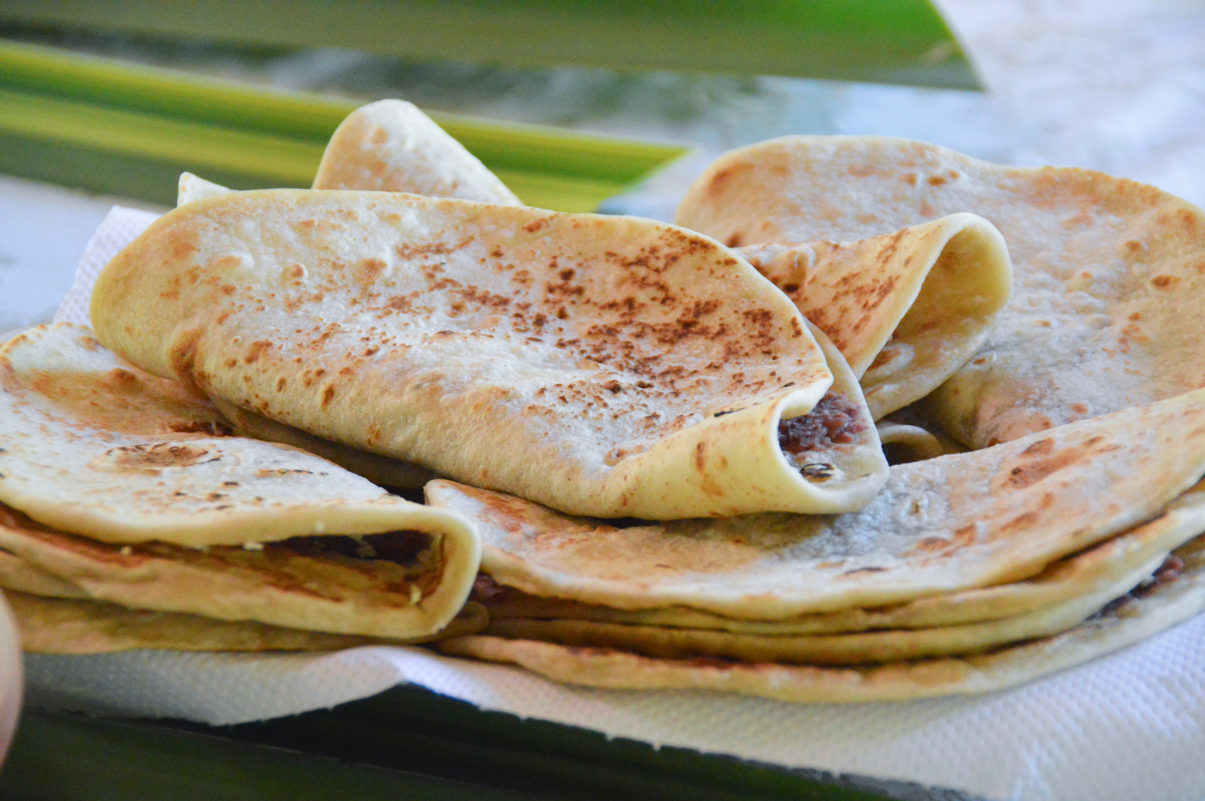 Baleadas, traditional Honduran dish
